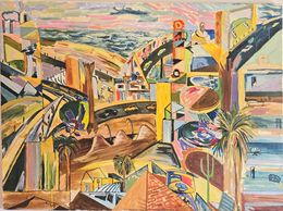Gemälde, Paisaje de Miraflores, Victor Coll