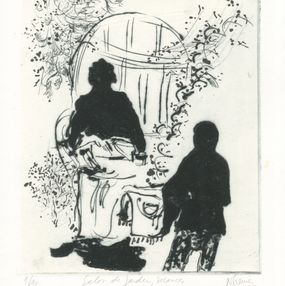 Zeichnungen, Salon de jardin, vacances, Nathalie Grenier