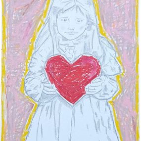Peinture, La fille au coeur rouge, VirJnie