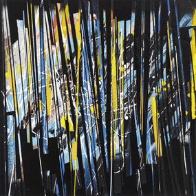 Pintura, Fréquences rythmées. 2023-11 - Série Abstraction dynamique, Dominique Vial