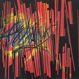 Pintura, Pulsation colorée. 2023-05 - Série Abstraction dynamique, Dominique Vial