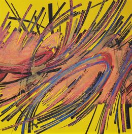 Pintura, Explosion de couleurs. 2023-22 - Série Abstraction dynamique, Dominique Vial