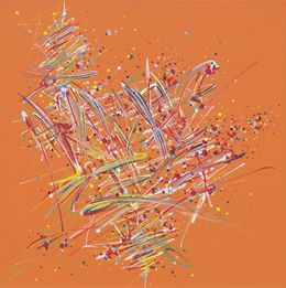 Pintura, Tourbillon coloré. 2019-77 - Série Abstraction dynamique, Dominique Vial