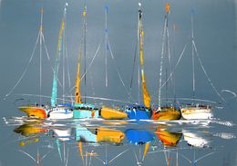 Pintura, Marine abstraite 98, Fred Boutet
