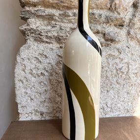 Design, Bouteille noir vert olive traits, Valérie Le Roux