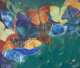 Gemälde, Colorful butterfly, Svetlana Saratova