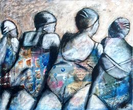 Painting, Les baigneuses, Véronique Baleste