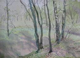 Gemälde, Spring Glade in the Forest, Valery Savenets