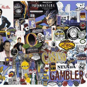 Édition, I Love Las Vegas (stretched, hand signed embellished canvas), Steve Kaufman