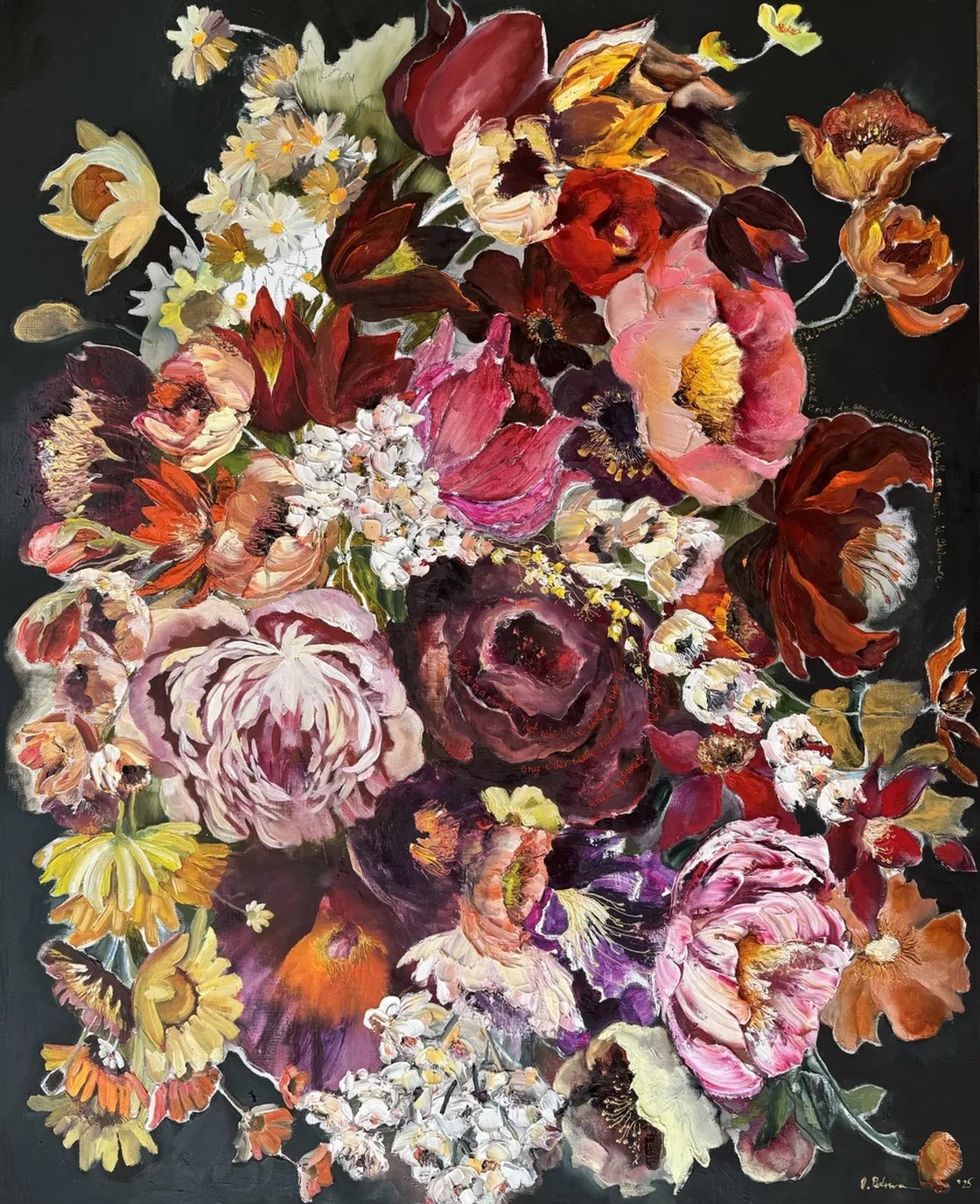 Oksana Petrova, Surrounded by flowers Oksana Petrova, Surrounded by flowers