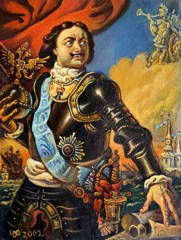 Pintura, "Portrait of Peter at Sea" – Peter the Great, Daniil Litvinov
