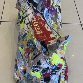 Sculpture, Bouledogue Bleu Citron, Stéphane Munoz