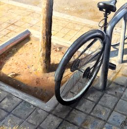 Pintura, Bici i arbre, Carlos Diaz
