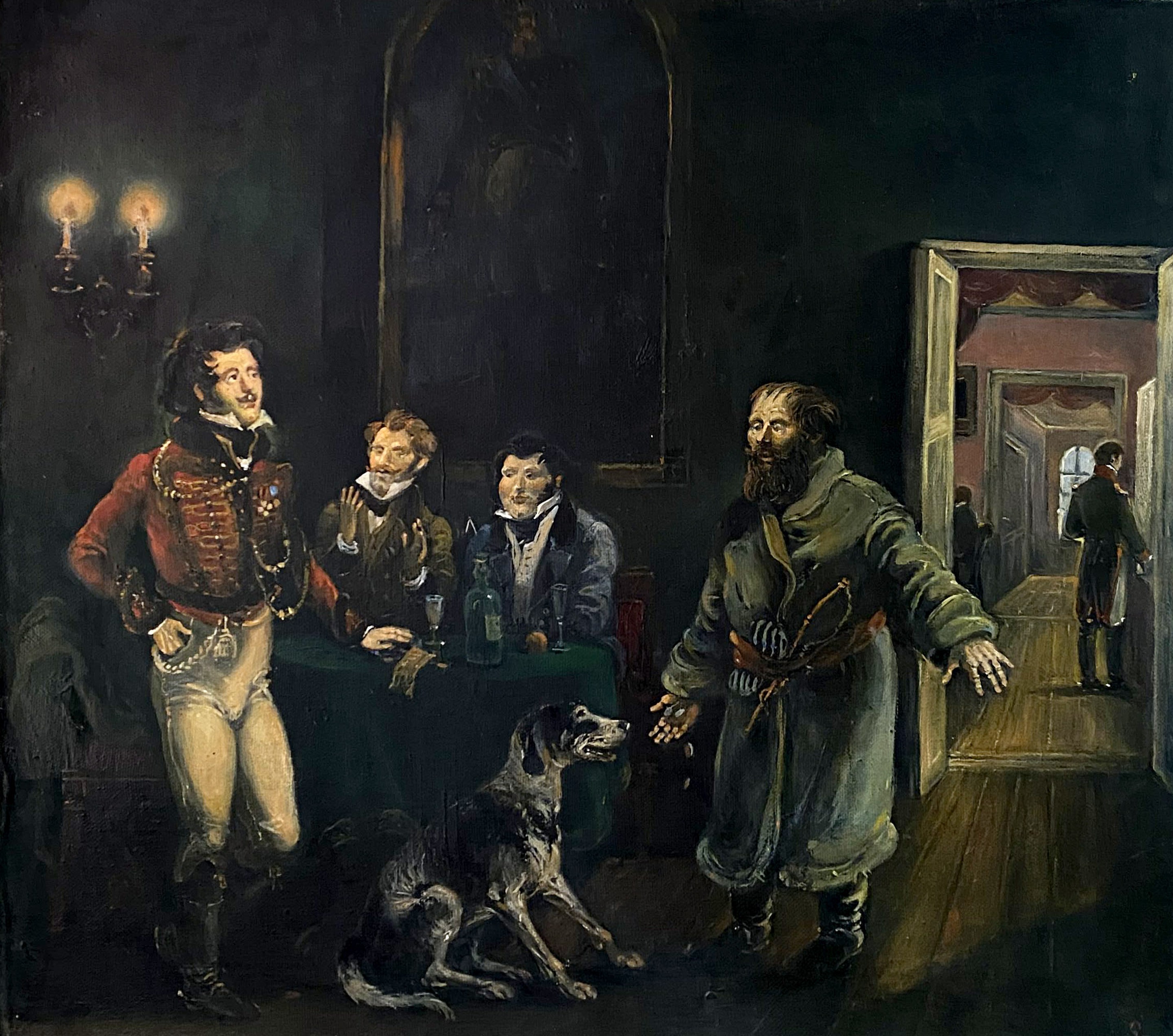 Oleg Litvinov, Portrait of Two Hussars and Tolstoy Oleg Litvinov, Portrait of Two Hussars and Tolstoy