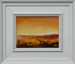 Pintura, Golden Hour - Miniature Abstract Landscape Art, Angela Wakefield