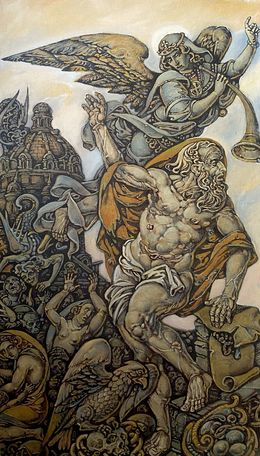 Pintura, The Vision of John the Evangelist - Left part, Oleg Litvinov