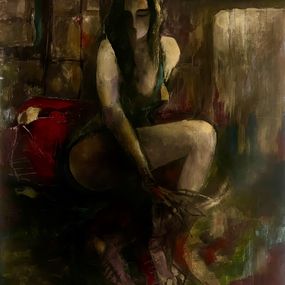 Peinture, The Woman with the Green Dress, Ruben Orgye