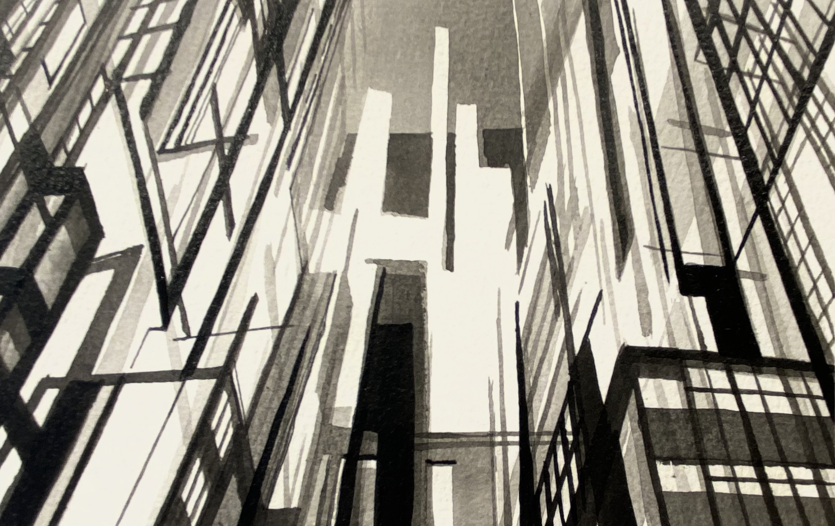 Frank De Blok, Abstract Cityscape A5-20 Frank De Blok, Abstract Cityscape A5-20