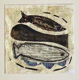Gemälde, 3 poissons, Yves Bonhomme
