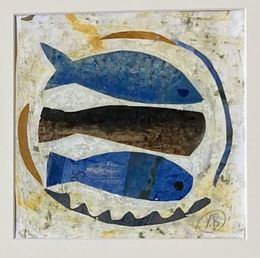 Gemälde, 3 poissons, Yves Bonhomme
