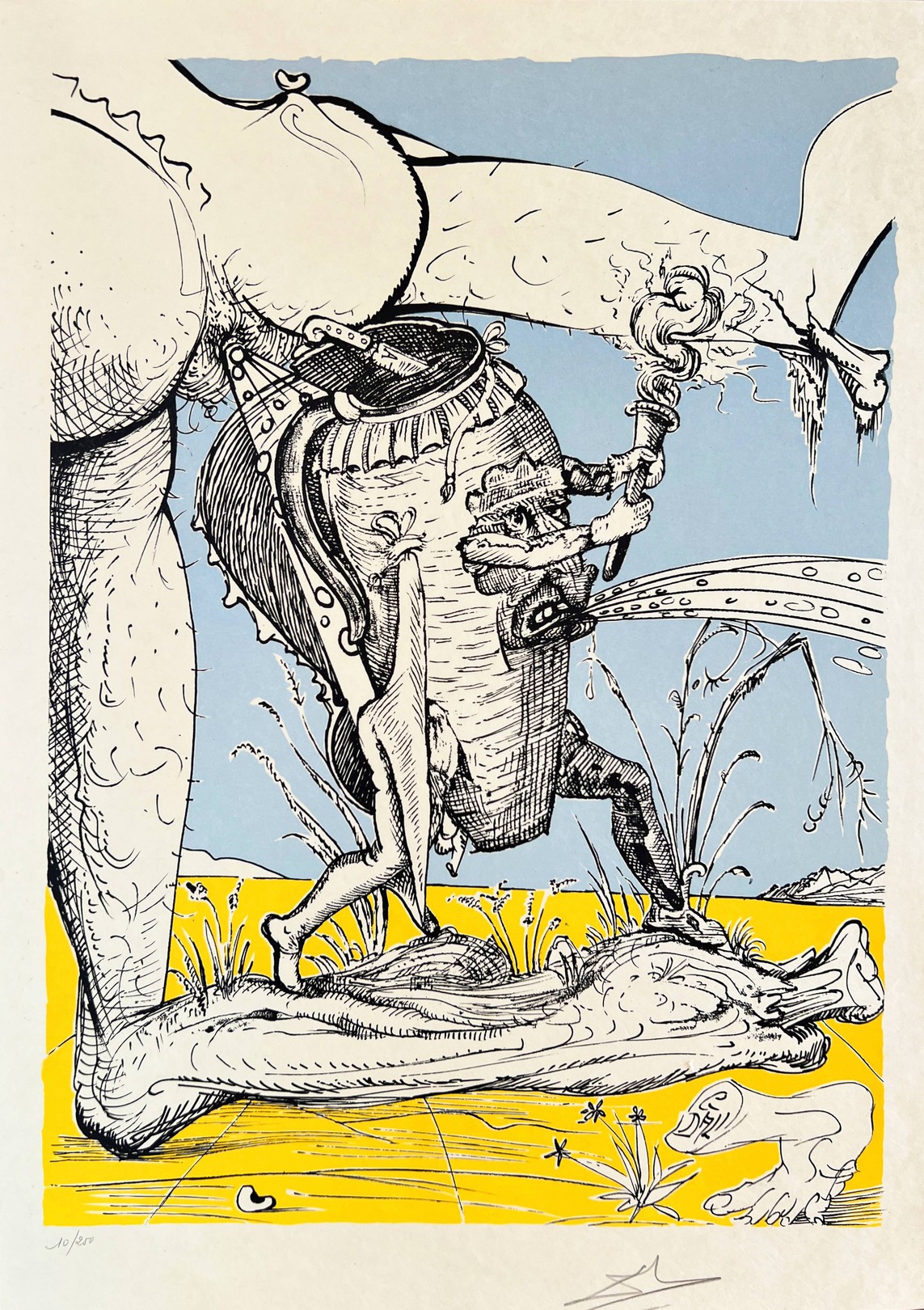 Salvador Dali, Les Songes Drôlatiques de Pantagruel, Planche I Salvador Dali, Les Songes Drôlatiques de Pantagruel, Planche I