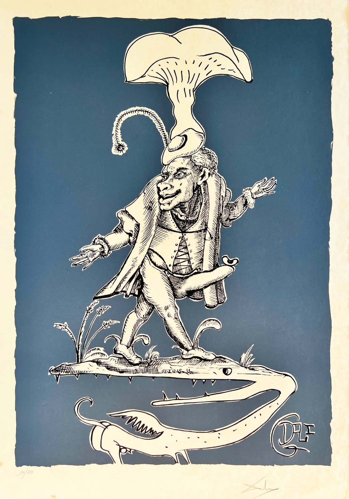 Salvador Dali, Les Songes Drôlatiques de Pantagruel, Planche IX Salvador Dali, Les Songes Drôlatiques de Pantagruel, Planche IX