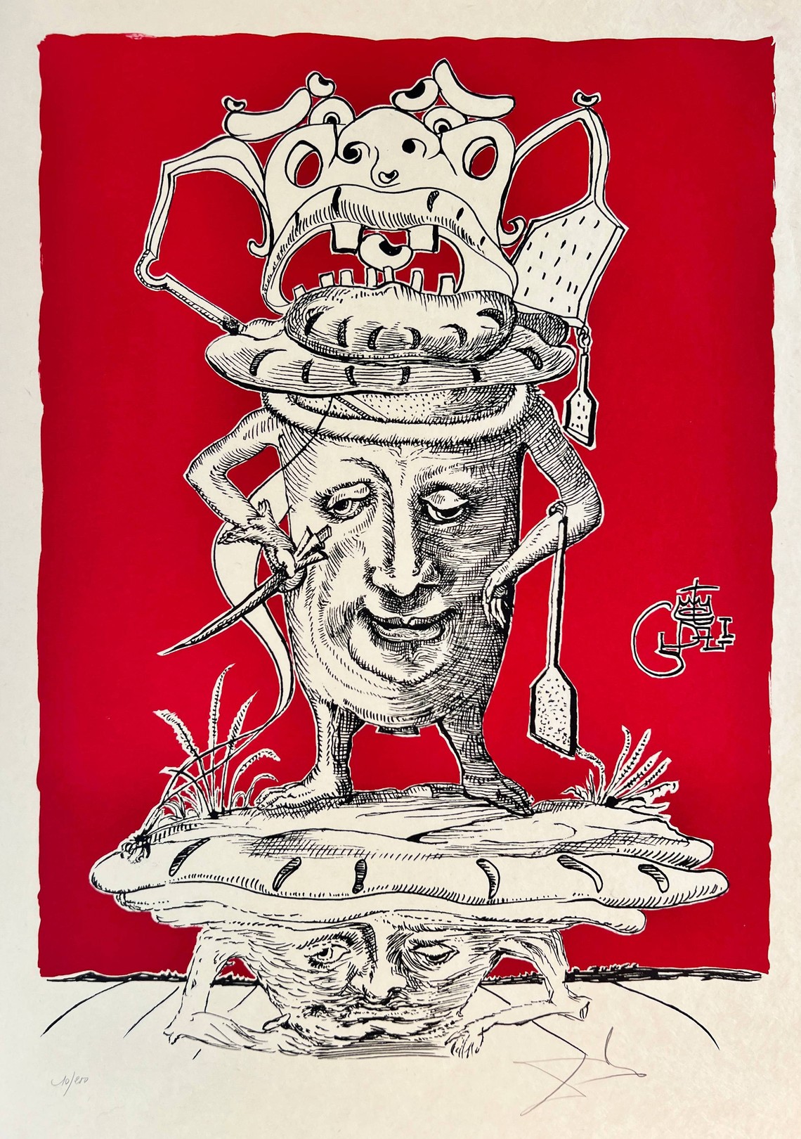 Salvador Dali, Les Songes Drôlatiques de Pantagruel, Planche XII Salvador Dali, Les Songes Drôlatiques de Pantagruel, Planche XII