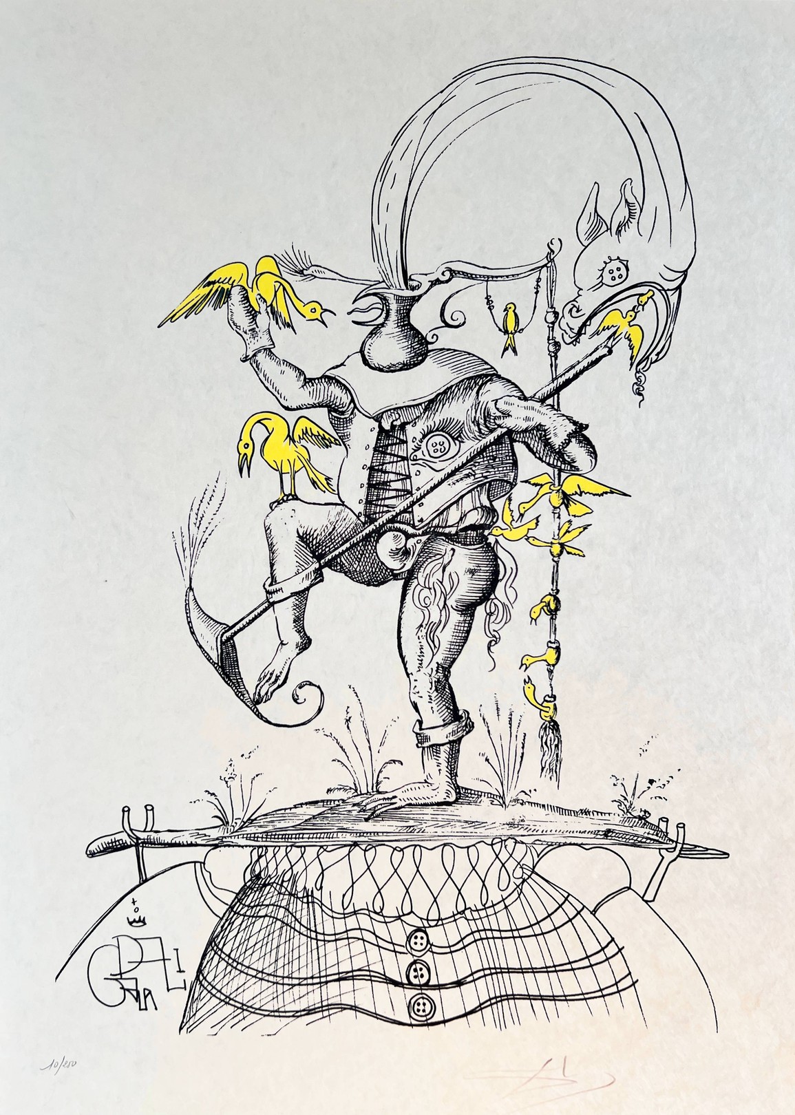 Salvador Dali, Les Songes Drôlatiques de Pantagruel, Planche XX Salvador Dali, Les Songes Drôlatiques de Pantagruel, Planche XX