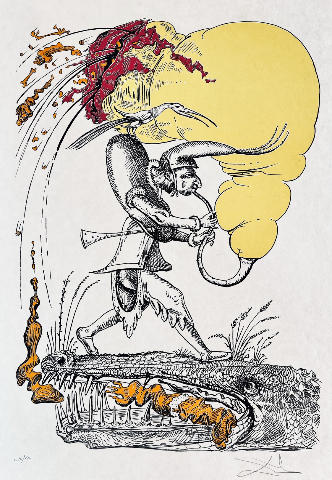 Salvador Dali, Les Songes Drôlatiques de Pantagruel, Planche XXII Salvador Dali, Les Songes Drôlatiques de Pantagruel, Planche XXII