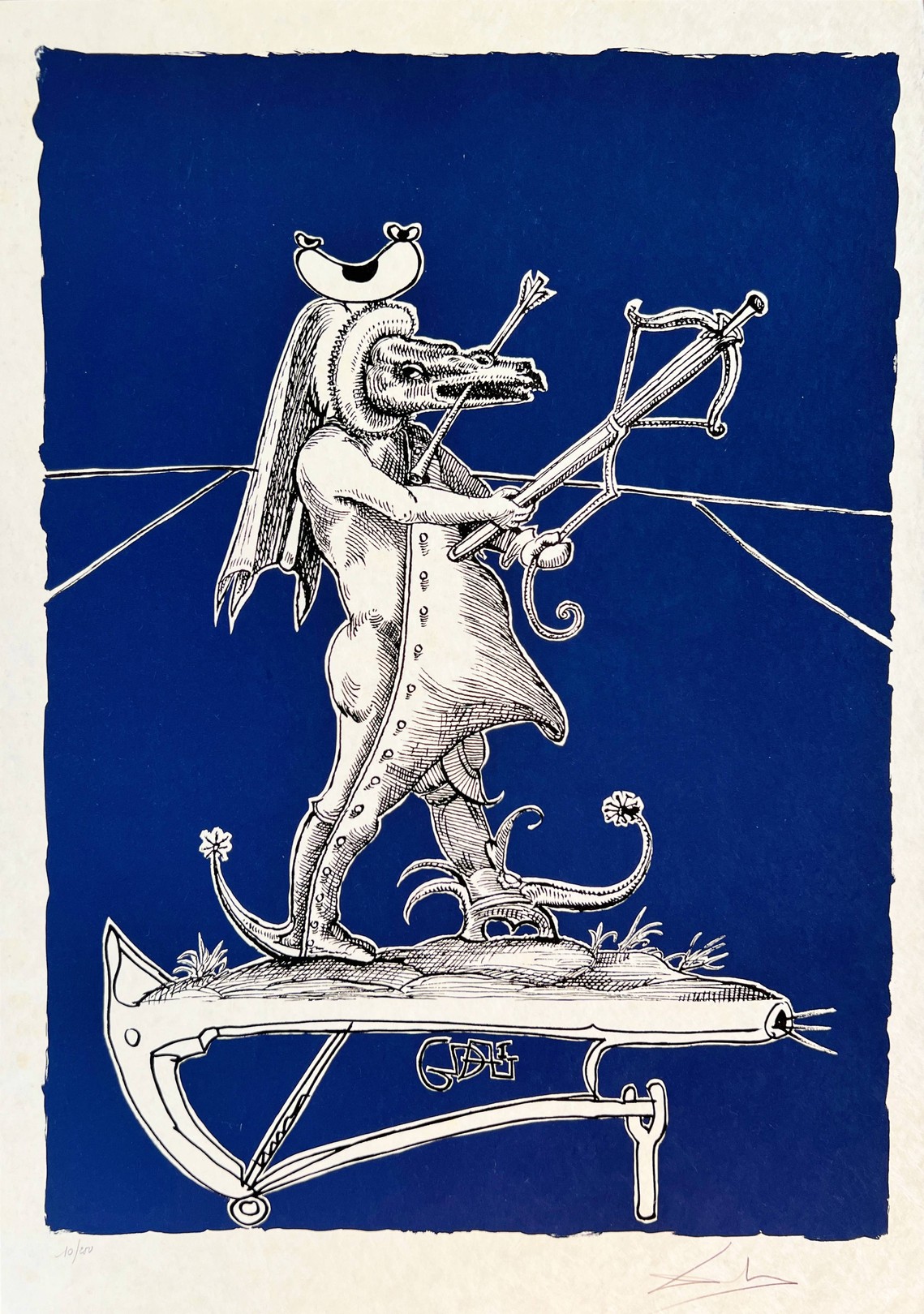 Salvador Dali, Les Songes Drôlatiques de Pantagruel, Planche XXIII Salvador Dali, Les Songes Drôlatiques de Pantagruel, Planche XXIII