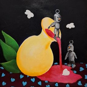 Pittura, IA: son enfance (apprendre un triangle), Frédérique Lanquetin