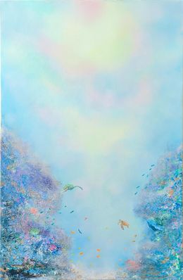 Painting, Blue heaven, Cécile Erembert