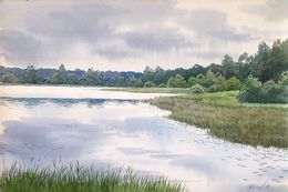 Painting, Forest Lake, Valery Savenets