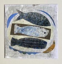 Gemälde, 3 poissons, Yves Bonhomme