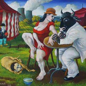 Pintura, L'Amour au Cirque, Mr, et Mme. Gorgô