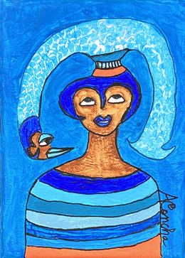 Pittura, Yemaya - Fish head #1, Aconcha