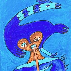 Peinture, Yemaya - Fish head#2, Aconcha
