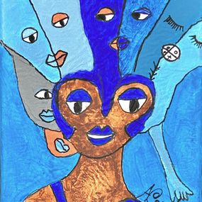 Peinture, Yemaya - Le paon des mers, Aconcha