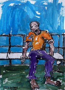 Pintura, In My Dream - 21st Century, Contemporary, Expressionist, Modern, Mental Health, Oshorenoya David Francis
