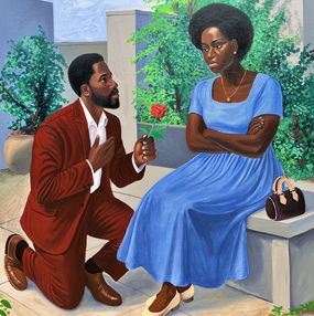 Peinture, I'm Sorry, Forgive Me - 21st Century, Contemporary, Figurative, Couple, Modern, Samson Adetunji