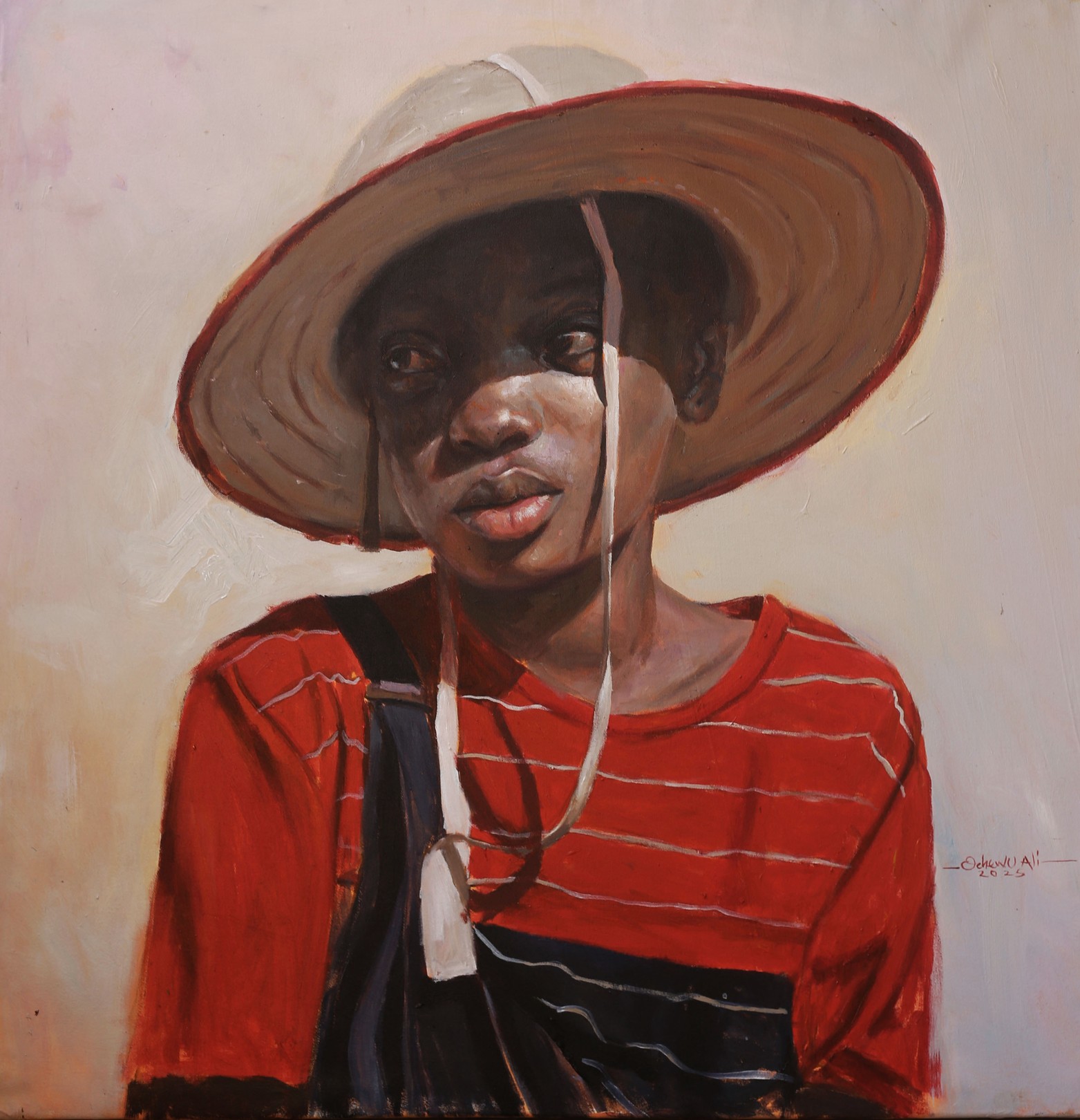 John Ali, Steadfast Gaze 1 - 21st Century, Contemporary, Figurative Portrait, Africa, Girl John Ali, Steadfast Gaze 1 - 21st Century, Contemporary, Figurative Portrait, Africa, Girl
