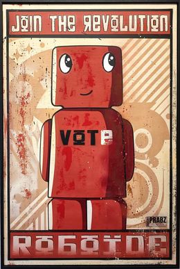 Painting, Roboïde Vote, PRAB'Z