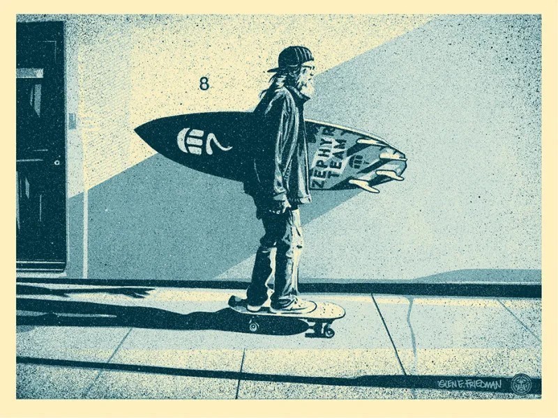 Shepard Fairey (Obey), Jeff Ho Zephyr - Edition Blue Shepard Fairey (Obey), Jeff Ho Zephyr - Edition Blue