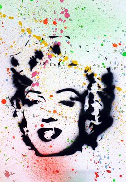 Peinture, Marilyn Warhol Pochoir, Spaco