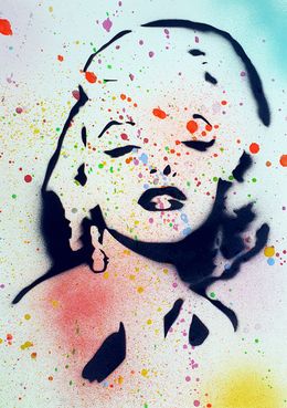 Peinture, Marilyn Monroe Pochoir, Spaco