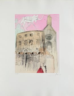 Print, Gala's Castle, Salvador Dali