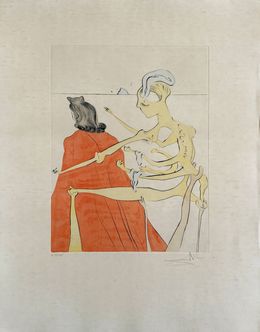 Print, Gala's Godly Back, Salvador Dali