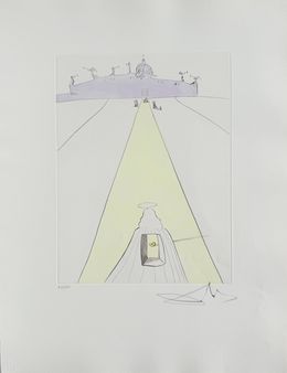 Print, God, Time, Space, and the Pope, Salvador Dali