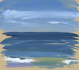 Pittura, Ile d'Aix n°21 (paysage marin, ciel, mer, vagues, océan), Sabine Eichler