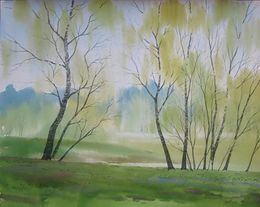 Pintura, Green Spring Trees, Valery Savenets
